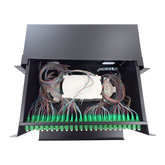 ODF Deslizable 4U con 96 Adaptadores LC DX y 192 Pigtails - Fibralink